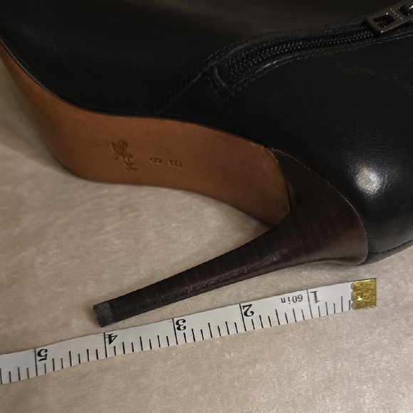 Coach Black Suede Heeled Boots with Lace-Up Design - Picture 10 of 13